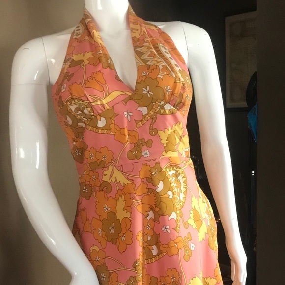 Laundry by Shelli Segal Silk Halter Sun Dress - Picture 6 of 8